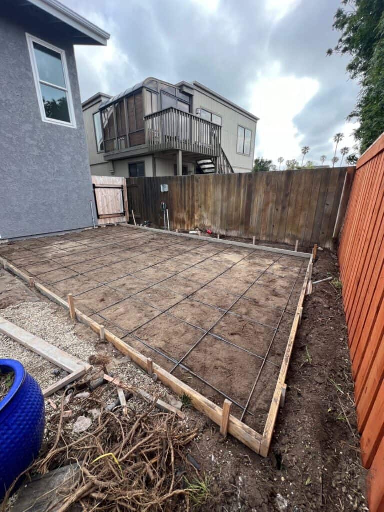 Backyard turf, before