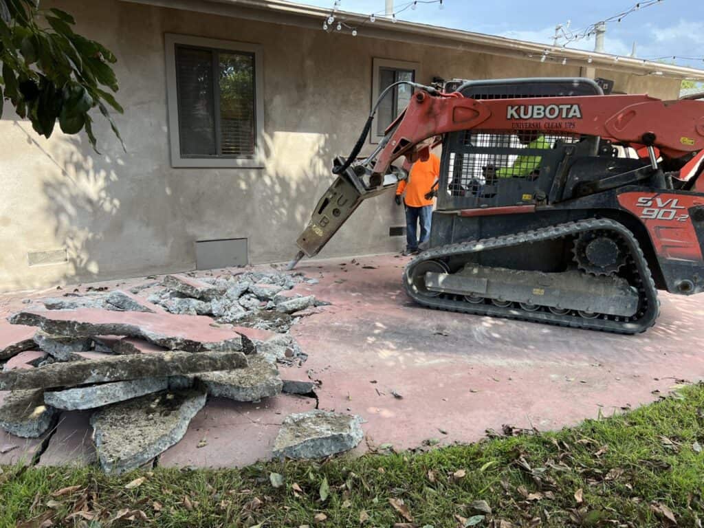 Yard before paver installation