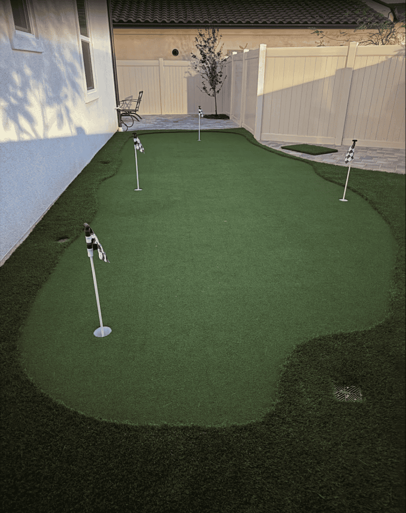 Backyard putting green